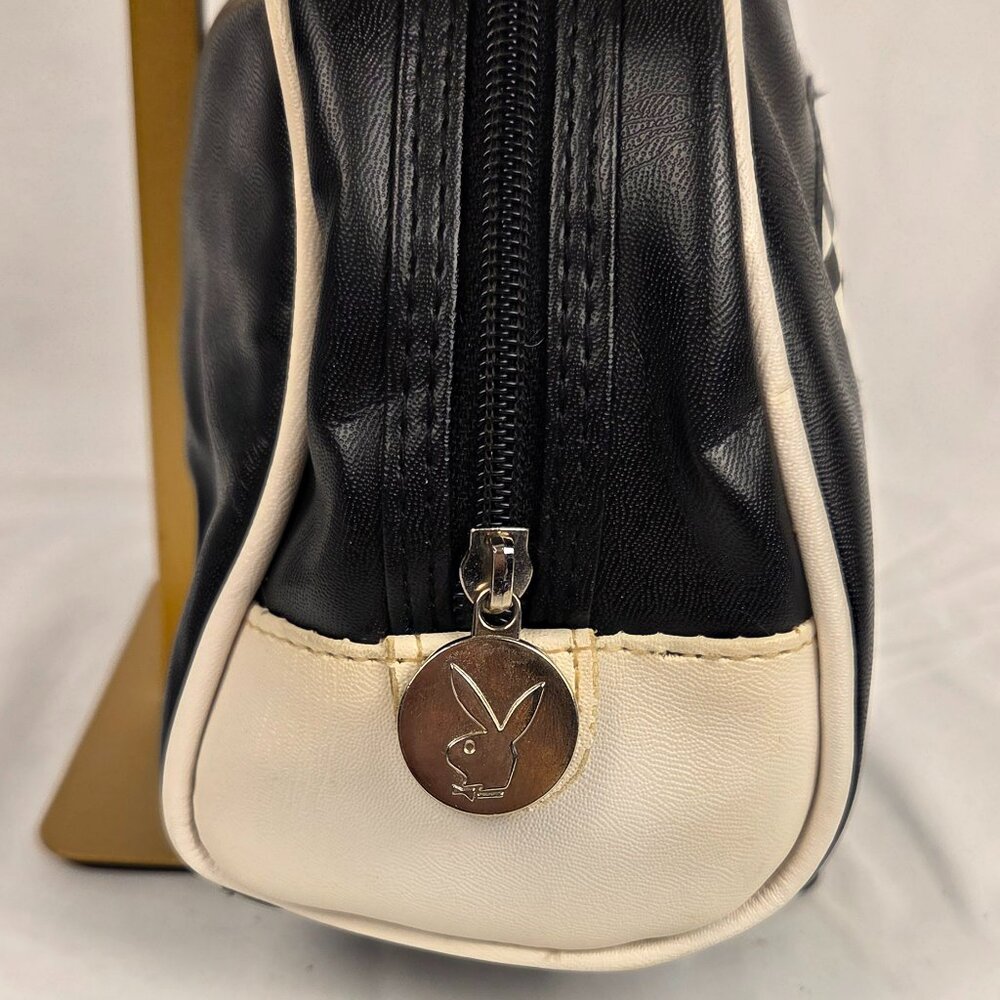 Vintage Y2K Playboy Black & White Checker Bunny Logo Handbag - Picture 9 of 10
